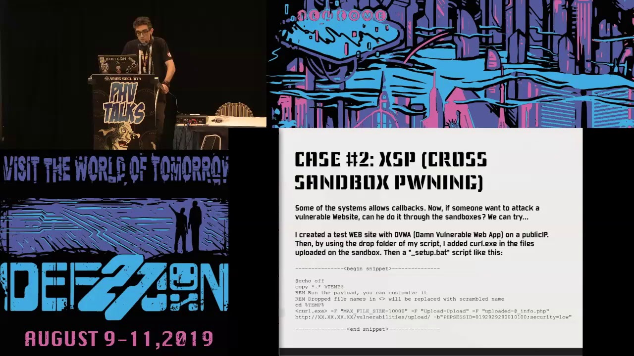 Cesare Pizzi -  Sandbox Creative Usage For Fun and Problems - DEF CON 27 Packet Hacking Village