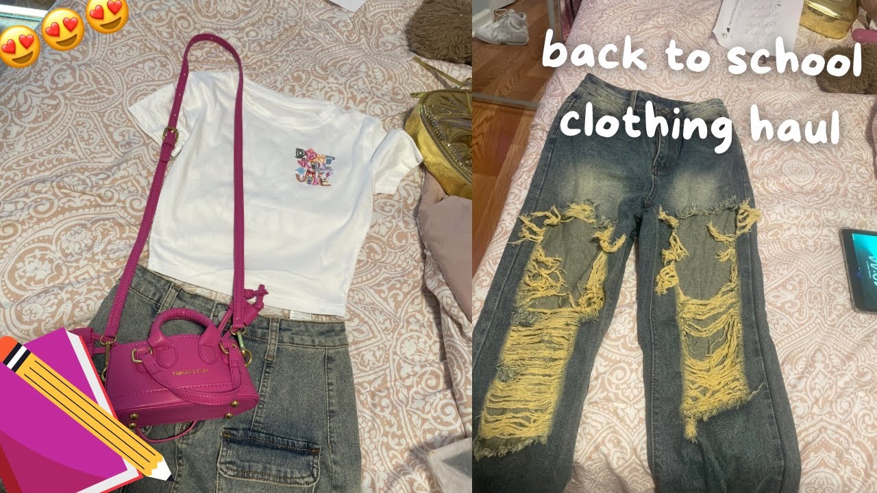 Back to school clothing haul , (nike , shein , plt & more) 🫧👗