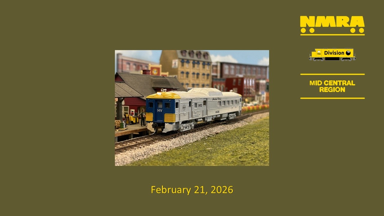 Division 8, MCR, NMRA, Meeting - February 21, 2026