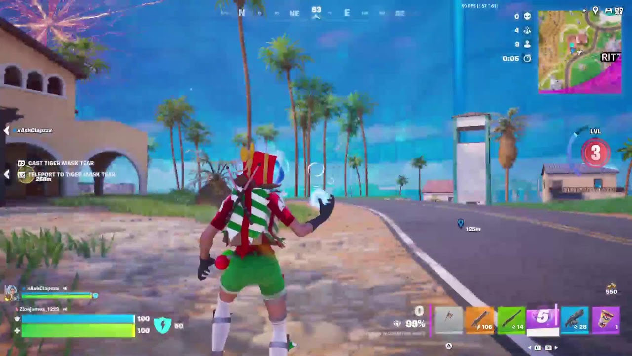 Letting my cousin play fortnite.