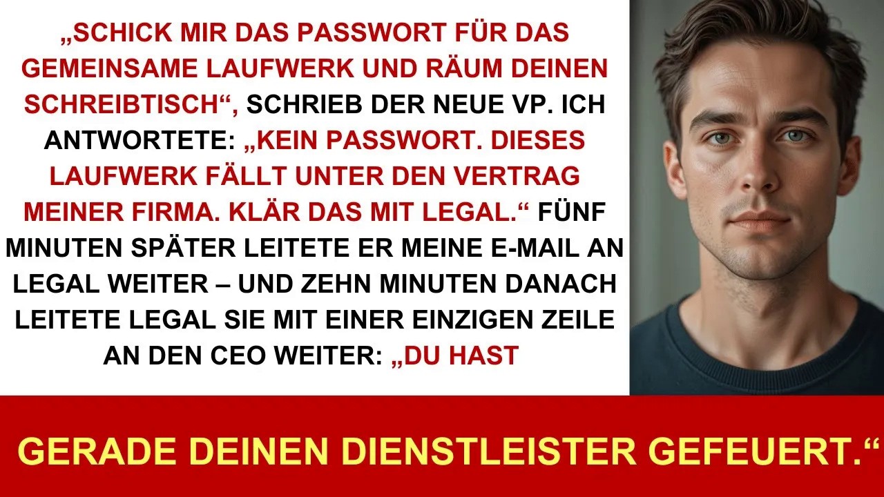 Er verlangte das Passwort – also habe ich ihm stattdessen ein juristisches Desaster beschert