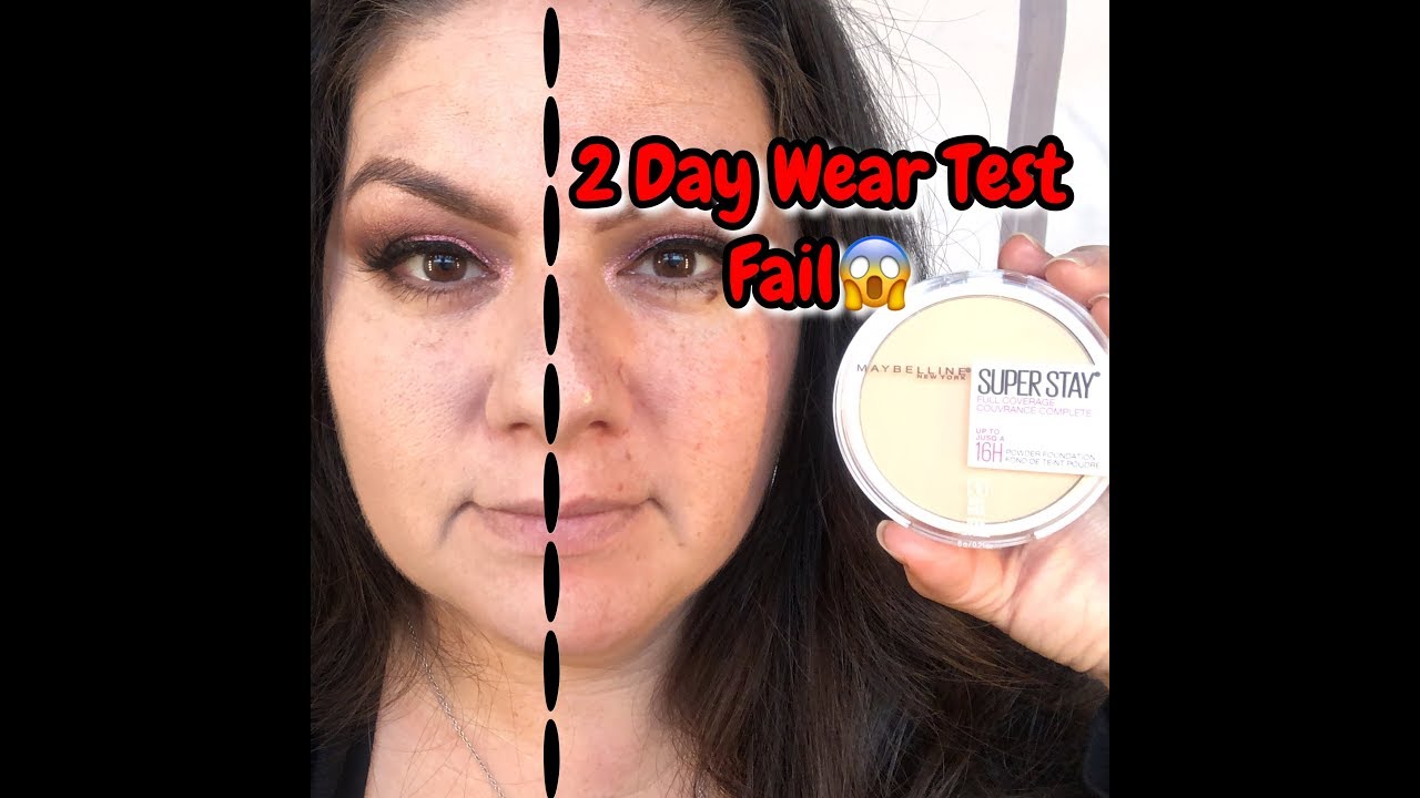 Maybelline SuperStay 16 Hr Wear Powder Foundation Wear Test