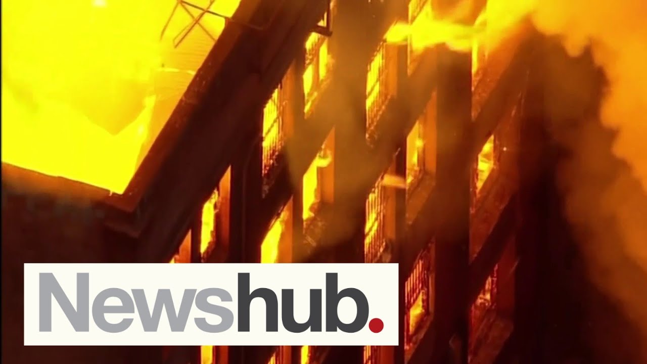 Sydney fire: Massive blaze engulfs building, sending walls crashing into down into streets | Newshub