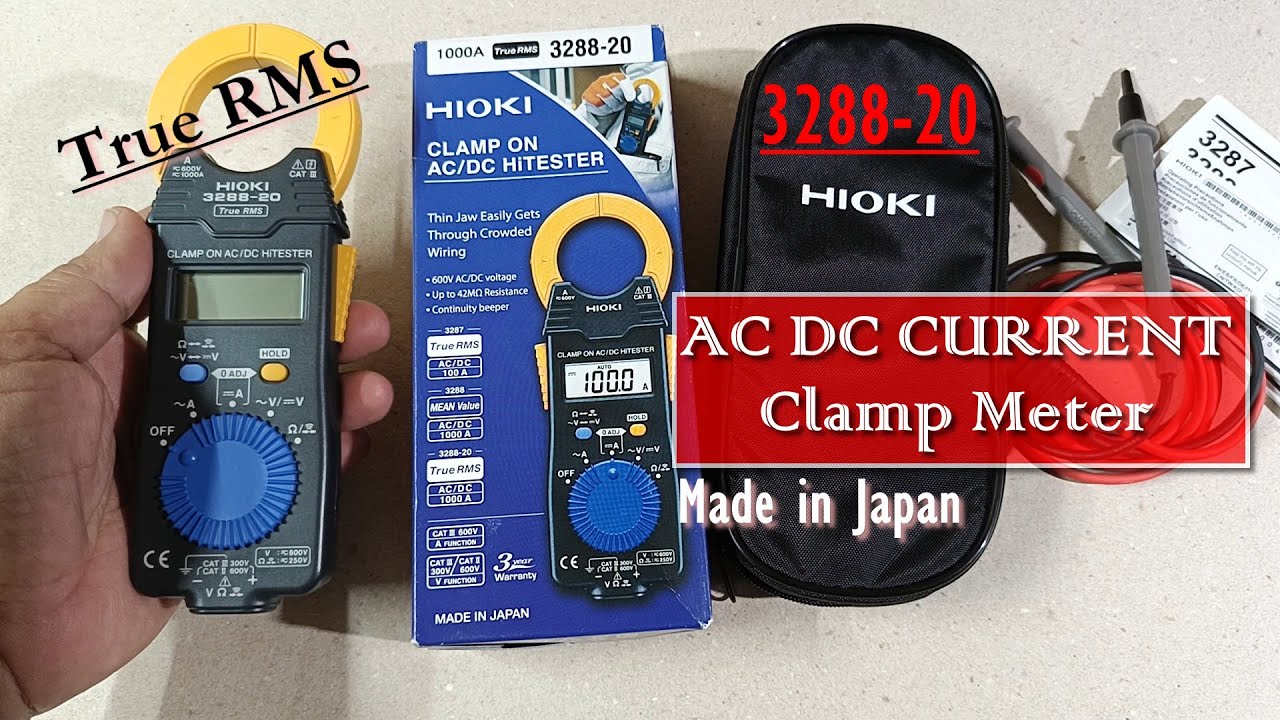 Hioki 3288-20 HiTester True RMS AC DC Current Clamp Meter Unboxing and Testing [CC]