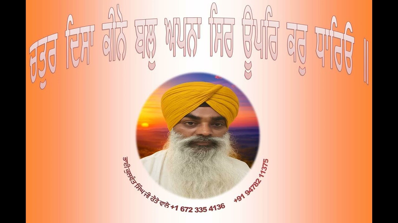 ਚਤੁਰ  ਦਿਸਾ  ਕੀਨੋ  ਬਲੁ  ਅਪਨਾ  ਸਿਰ  ਊਪਰਿ  ਕਰੁ  ਧਾਰਿਓ
