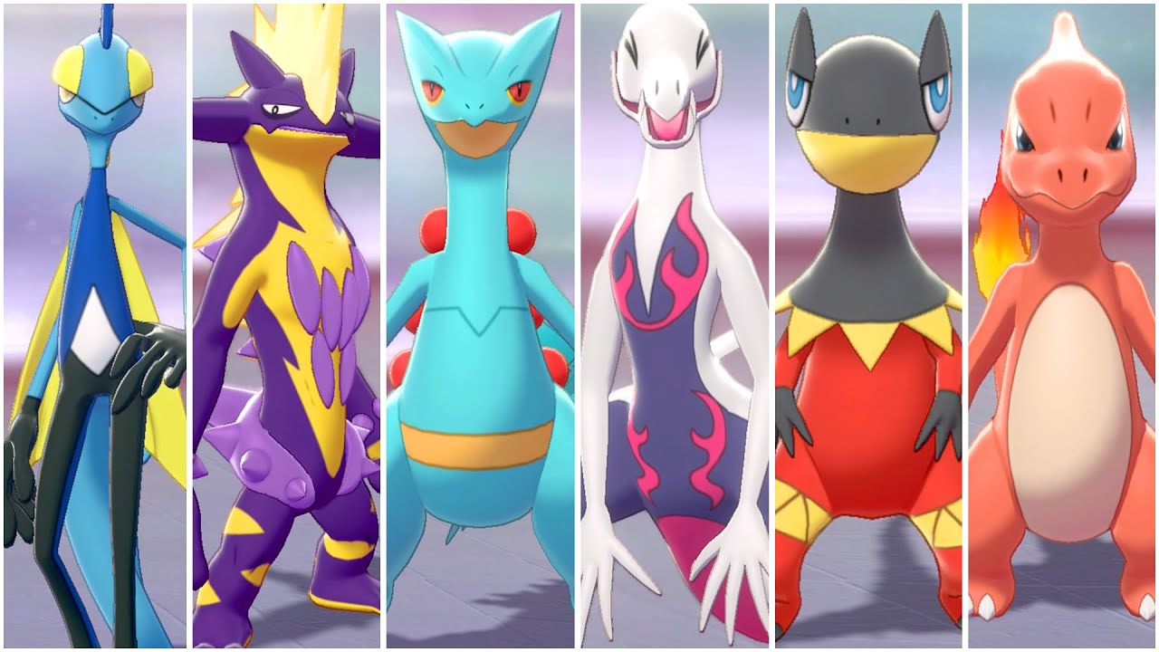 FULL LIZARD POKEMON TEAM! - Salazzle, Sceptile,Toxtricity, Charmeleon, Inteleon, Heliolisk