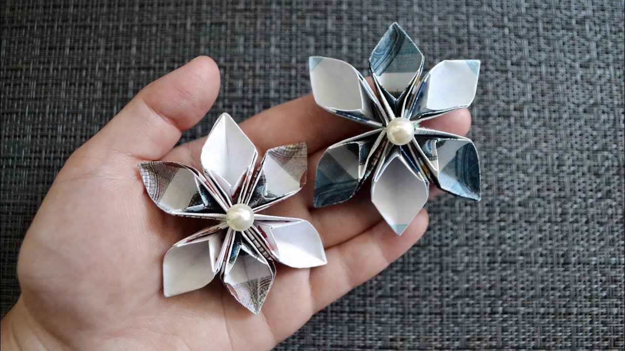 Euro Origami BLUME Geldgeschenk GELD FALTEN | Geschenk zur Hochzeit | Money FLOWER | Tutorial