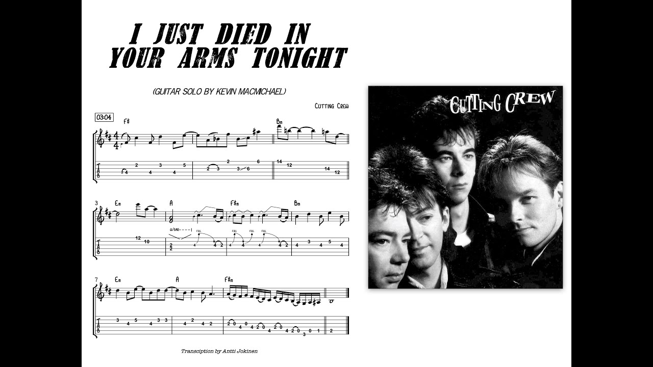 I Just Died In your Arms guitar solo by Kevin MacMichael #cuttingcrew #guitarsolo