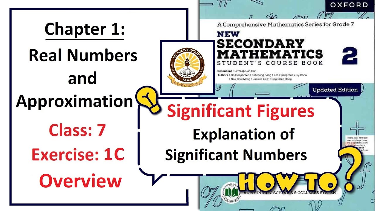 Exercise 1C Overview (Explanation of significant numbers) – Math Class 7 (APS).