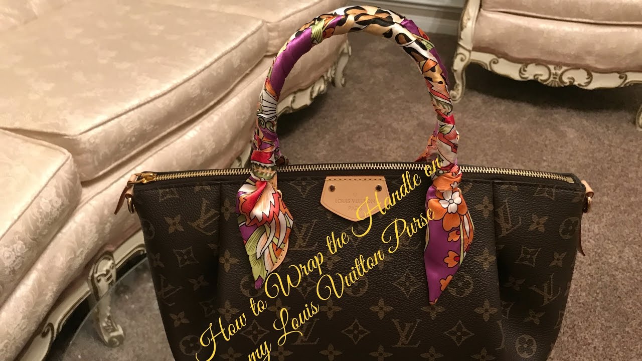 Как обернуть платок-твилли вокруг сумки Louis Vuitton