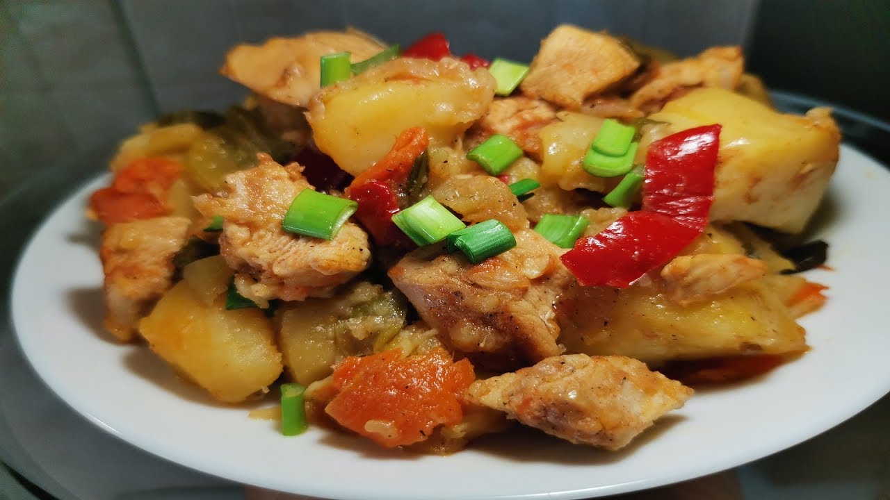 КУРИЦА С ОВОЩАМИ и ЗЕЛЕНЬЮ. Саня ГОТОВИТ.