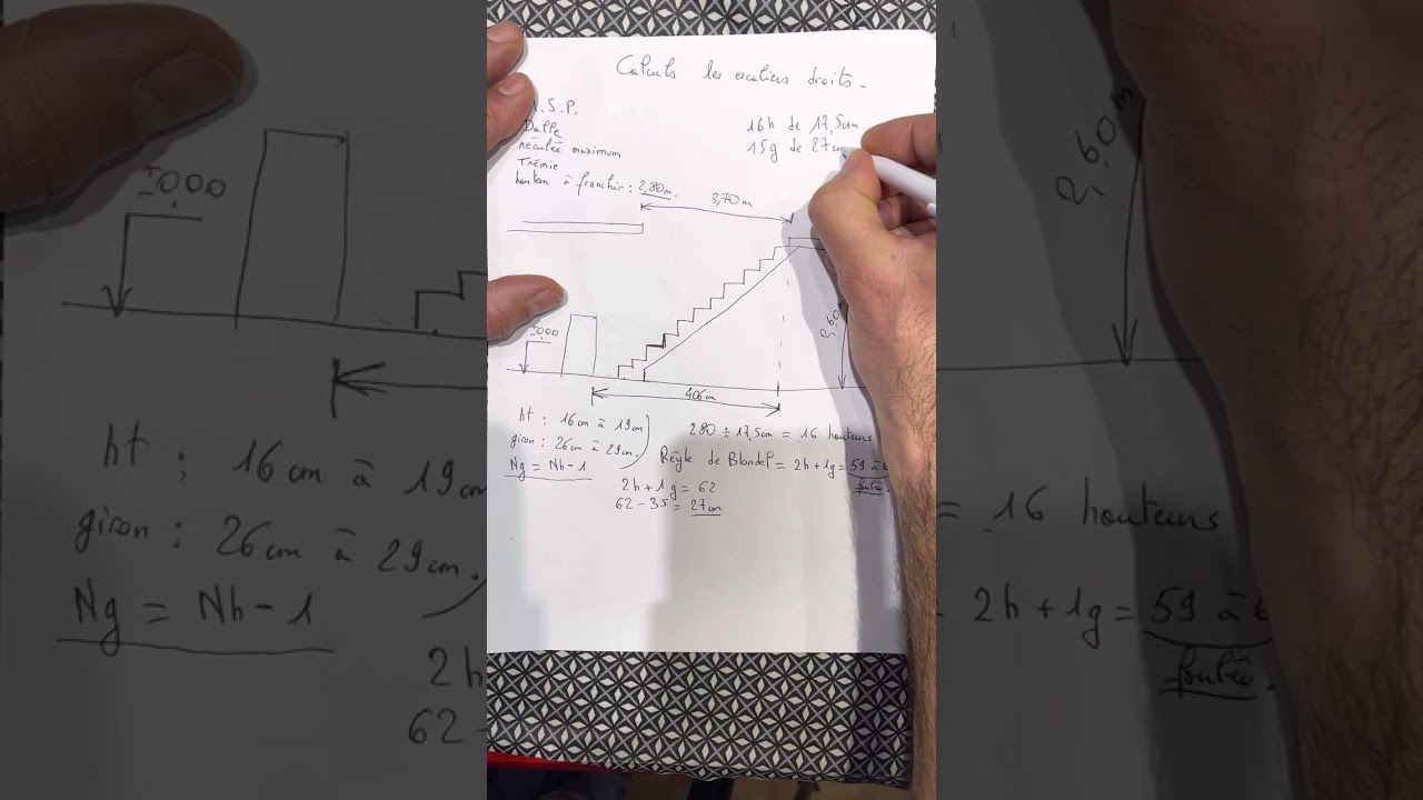 Calculer un escalier droit  niveau CAP