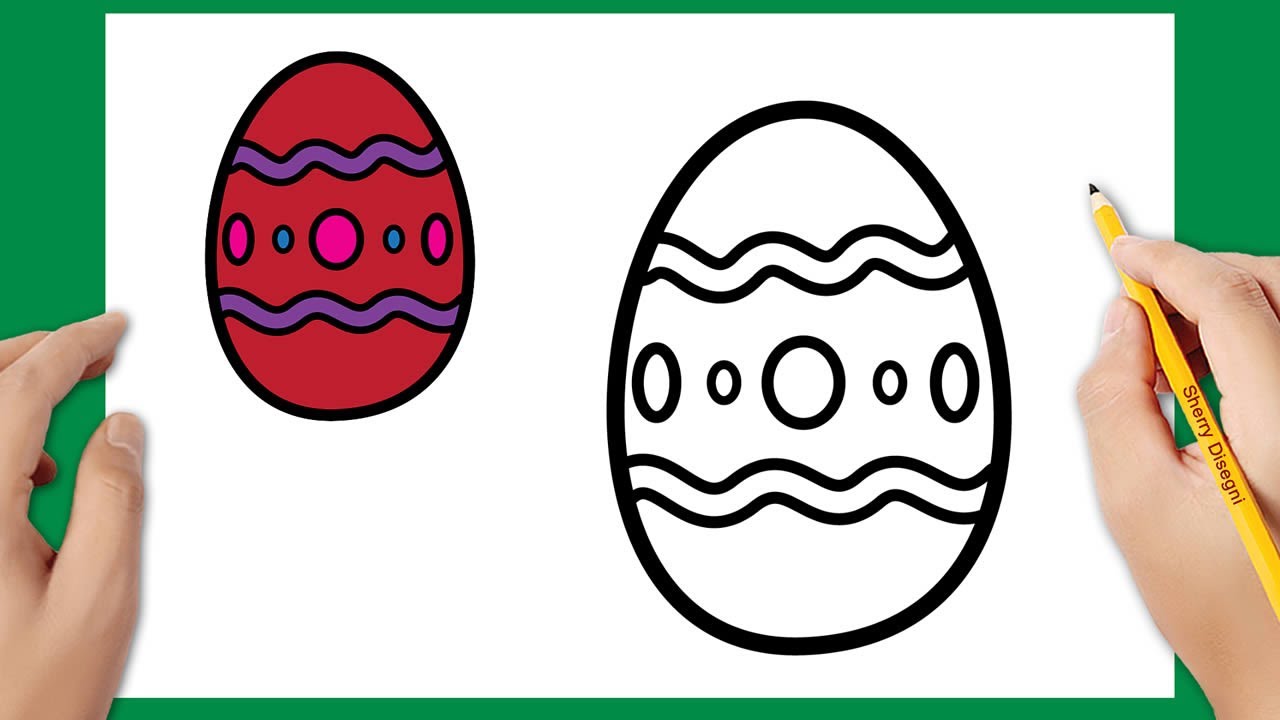Come disegnare un Uovo di Pasqua | Disegno di Pasqua