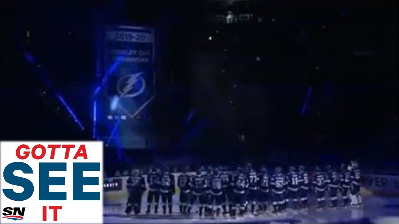 GOTTA SEE IT: Tampa Bay Lightning Unveil 2020 Stanley Cup Championship Banner