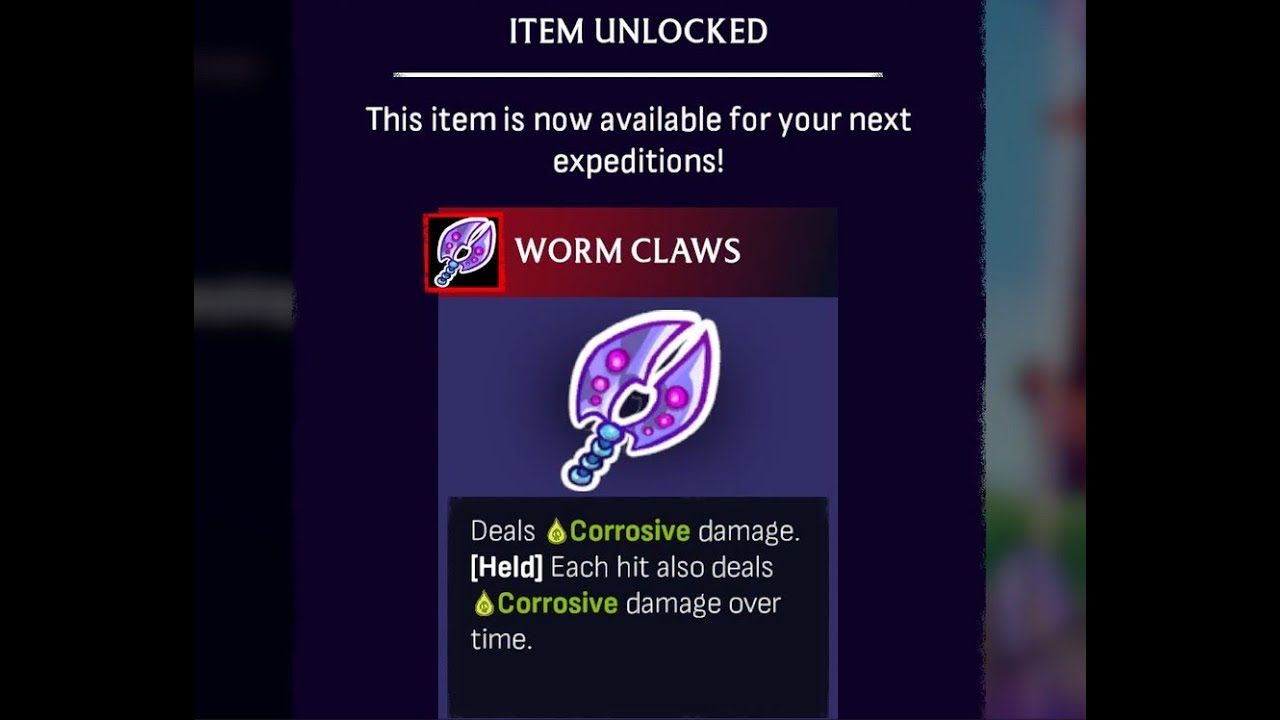 New Corrosive Worm Claws! - Windblown