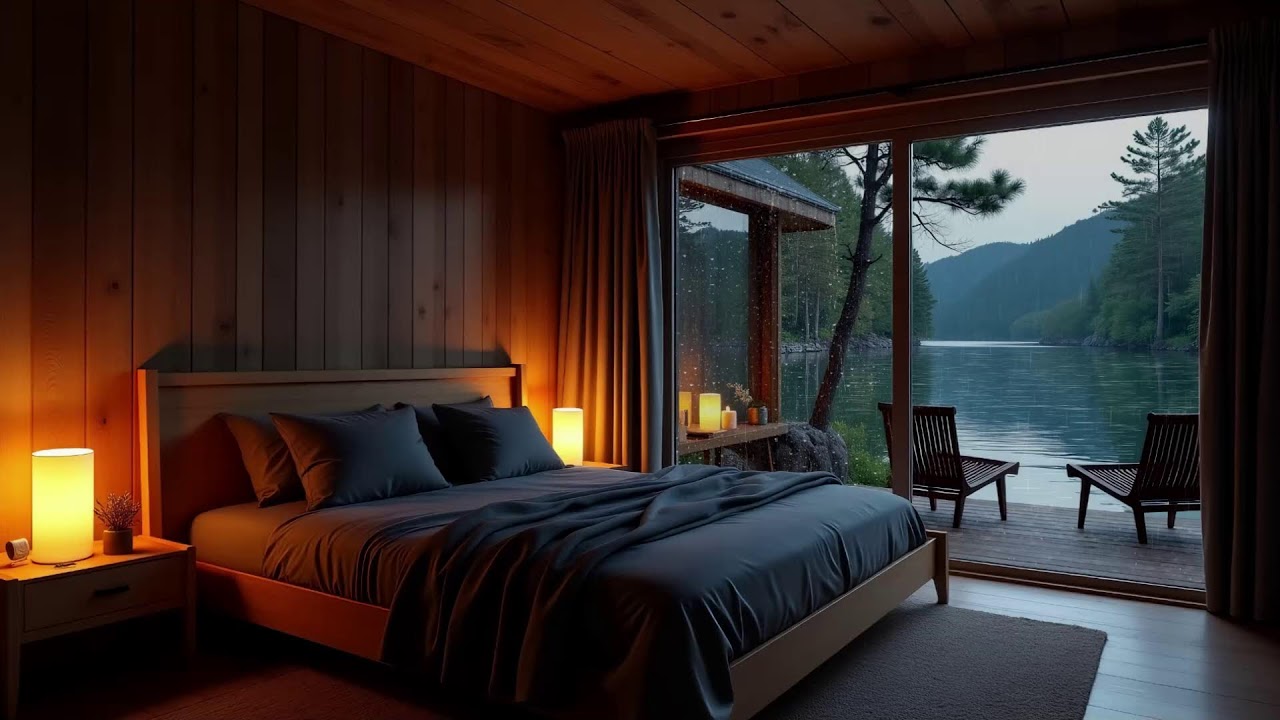 Warm Bedroom Rain & Soft Piano | Healing Sleep Music for Calm Mind & Restful Night