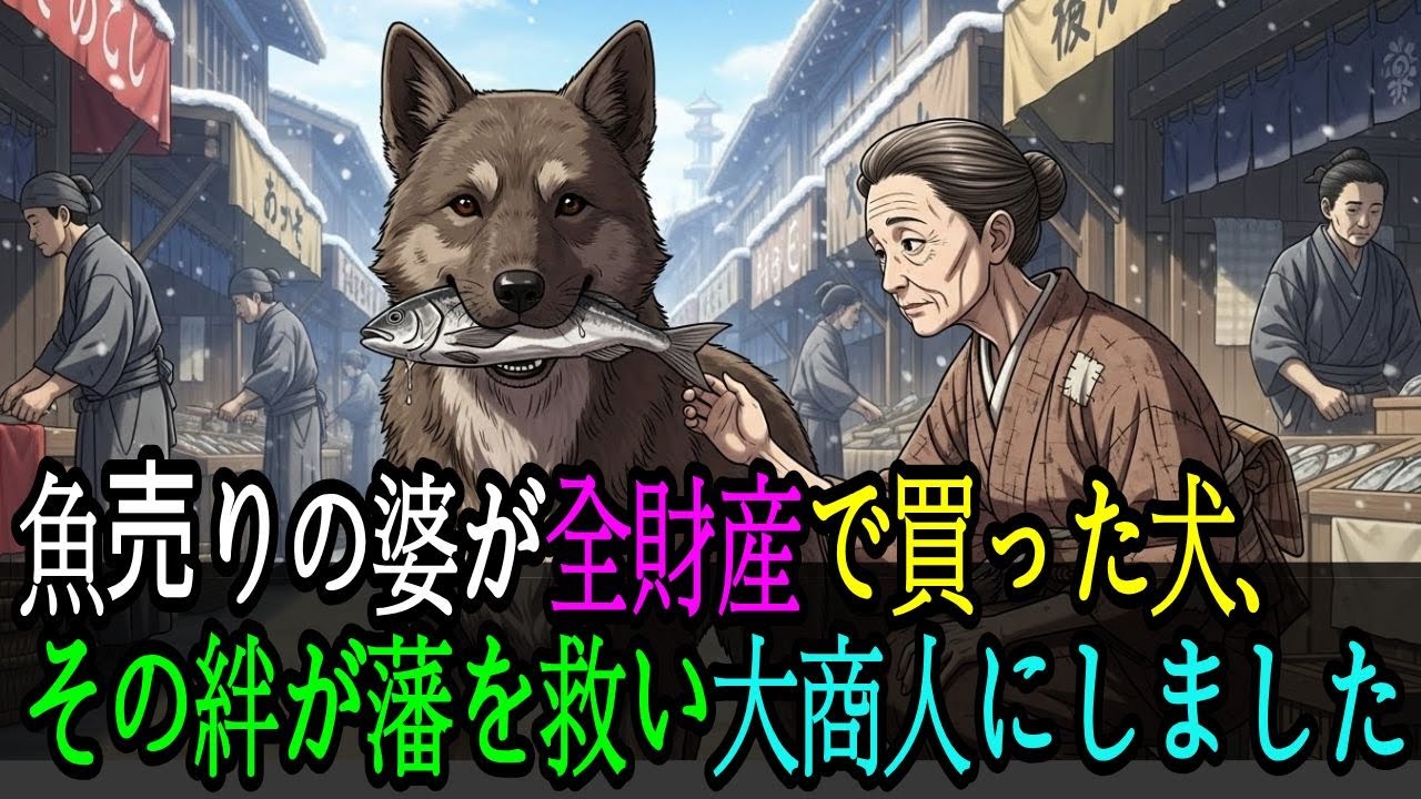 魚売りの婆が全財産で買った犬、その絆が藩を救い大商人にしました 心語物語｜心に響く感動と人情の昔話