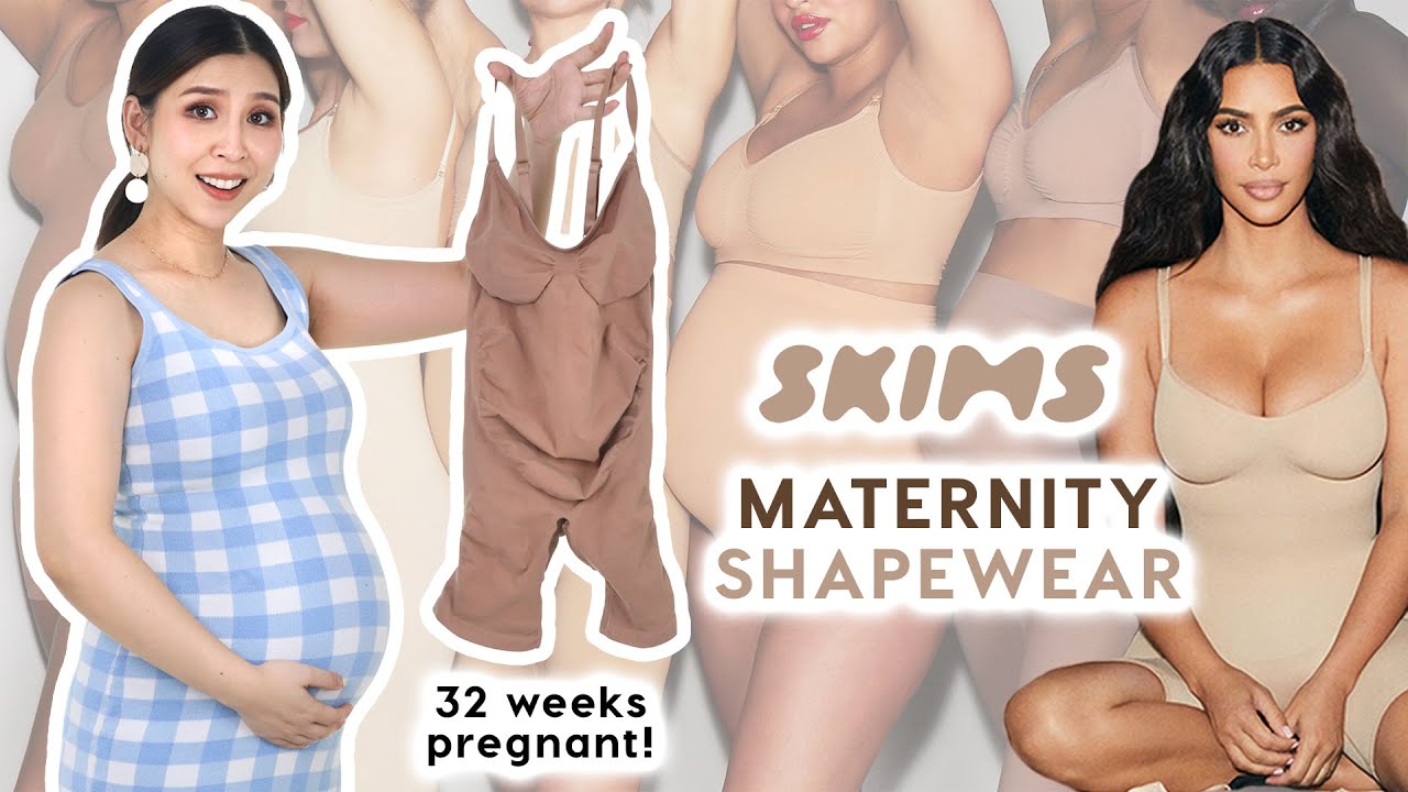 Trying On Skims Maternity Shapewear *it was a struggle* 😅