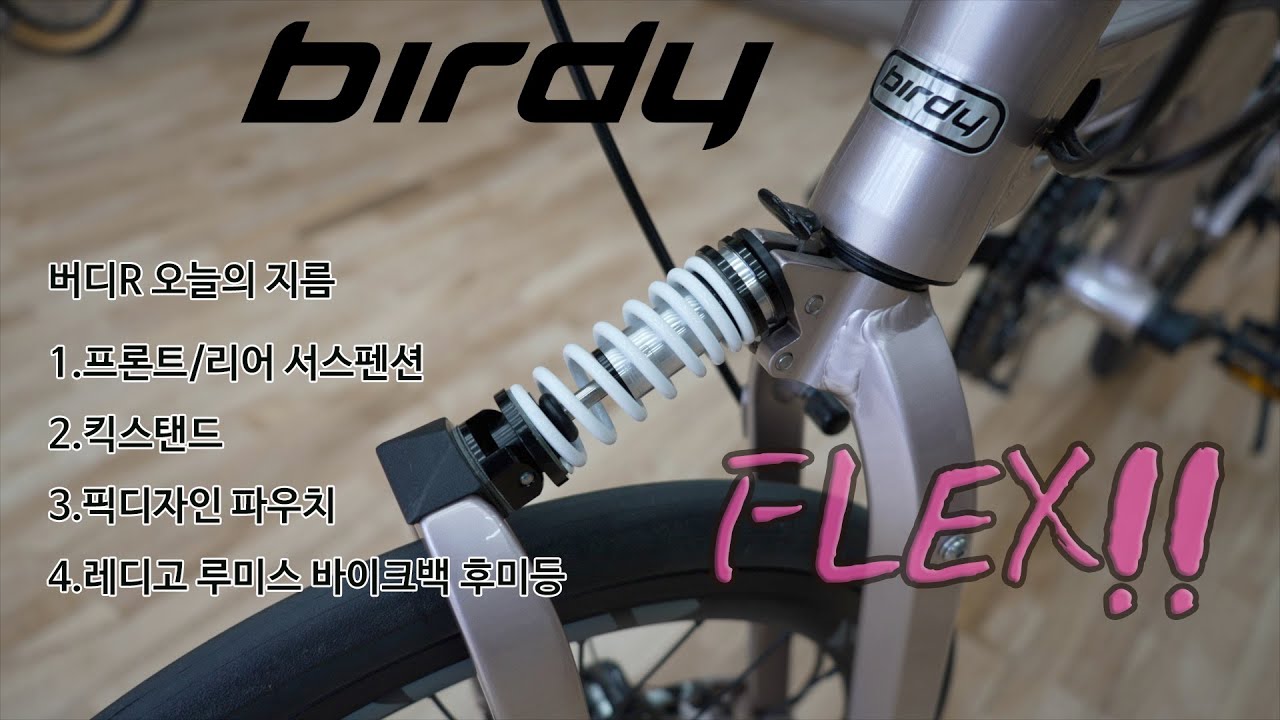 [내돈내산]버디R 용품 flex!! 서스펜션도 사고, 킥스탠드도 사고, 가방도 사고, 후미등도 사고 플렉스~