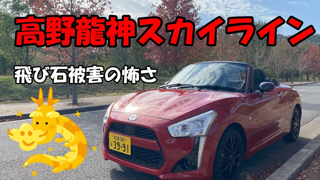 【コペンローブ】飛び石被害の怖さと対策【高野龍神スカイライン】