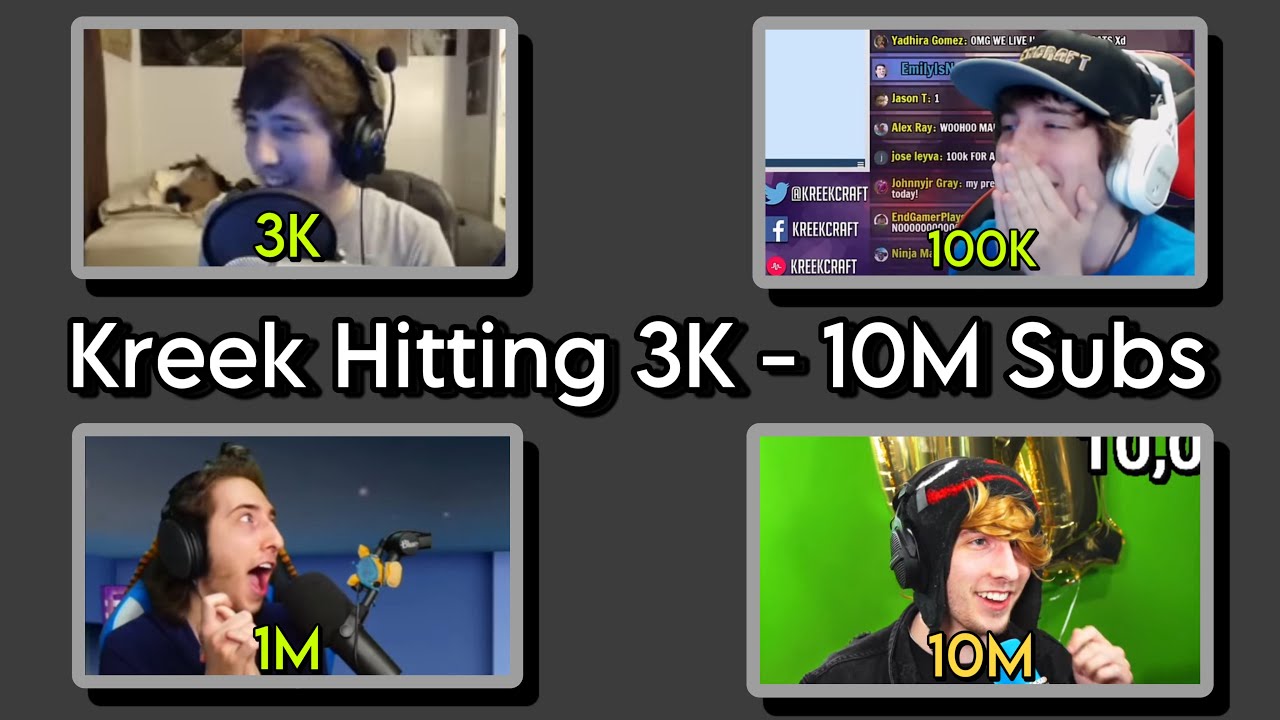 Kreekcraft hitting 3k - 10M Subs