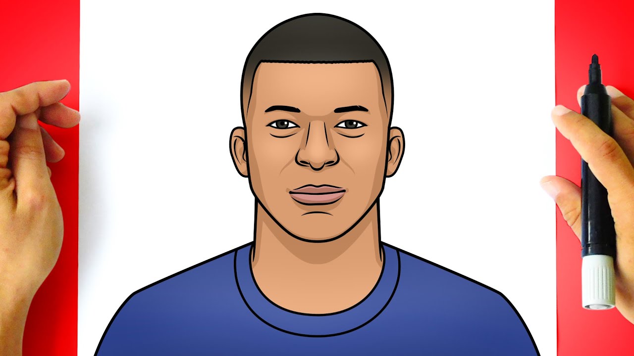 Como DESENHAR o KYLIAN MBAPPE - Como DIBUJAR a KYLIAN MBAPPE
