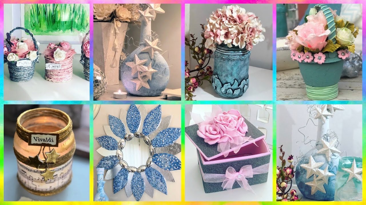 RECICLAJE 9 IDEAS , LATAS, CARTON y FRASCOS DE CRISTAL,YOBANKA ART