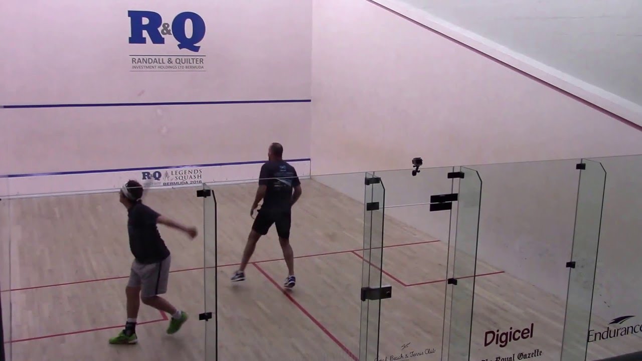 Bermuda R&Q Legends of Squash 2016 John White vs Jonathon Power G1