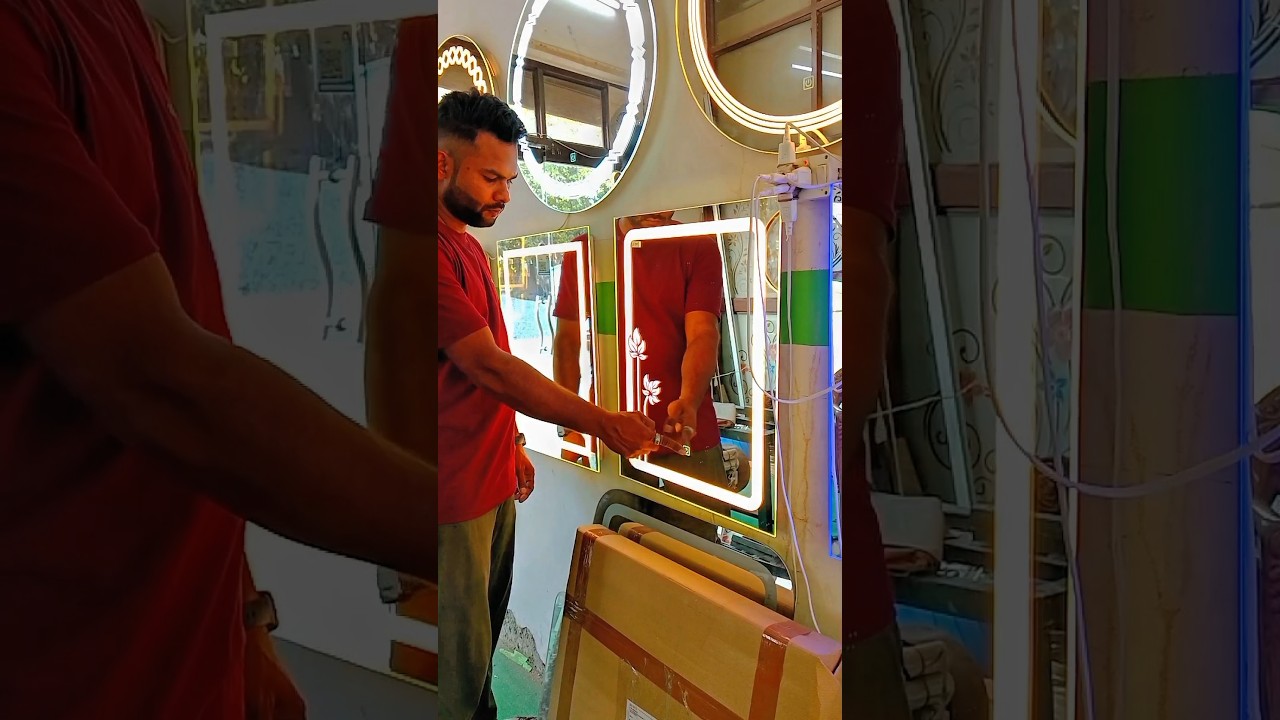 Led Light Touch Sensor Mirror #ledmirror #beelight18 #sensormirror