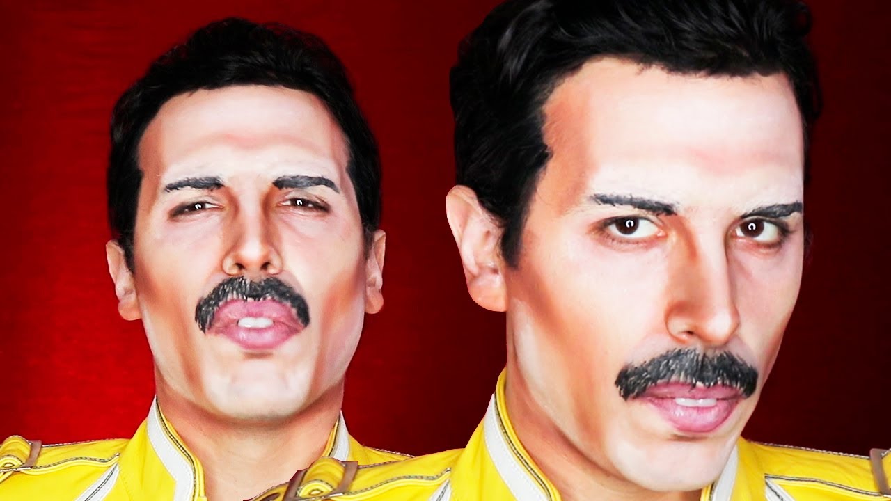 QUEEN FREDDIE MERCURY MAKEUP - TUTORIAL - The Faceless Queen