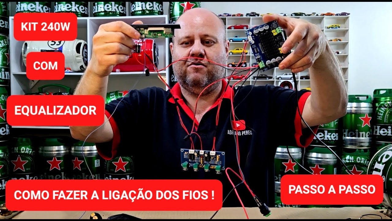 KIT 240W COM EQUALIZADOR , COMO FAZER TODAS AS LIGAÇÕES ?