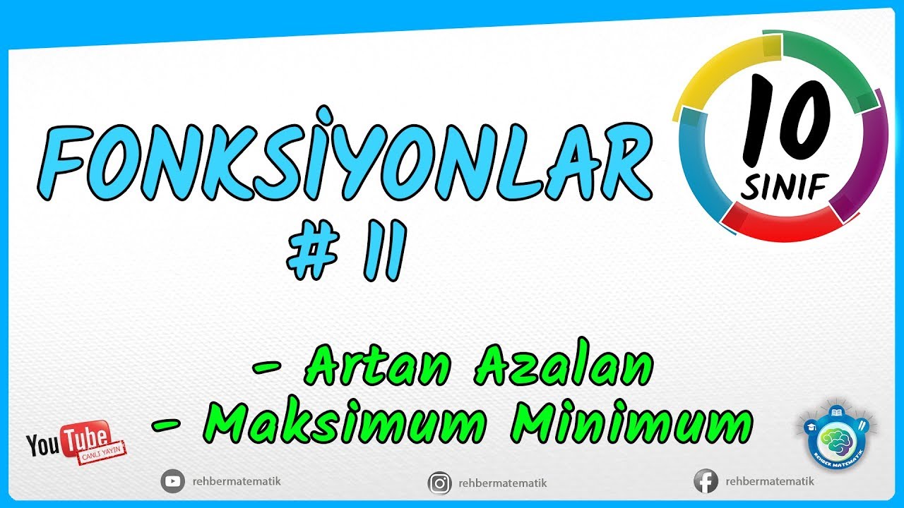 Artan Azalan Maksimum Minimum Noktası | Fonksiyonlar #11 | 10.Sınıf Matematik (Yeni)