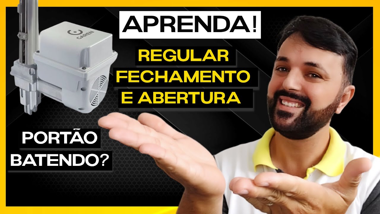 COMO REGULAR A BATIDA DO PORTÃO ELETRÔNICO BASCULANTE?