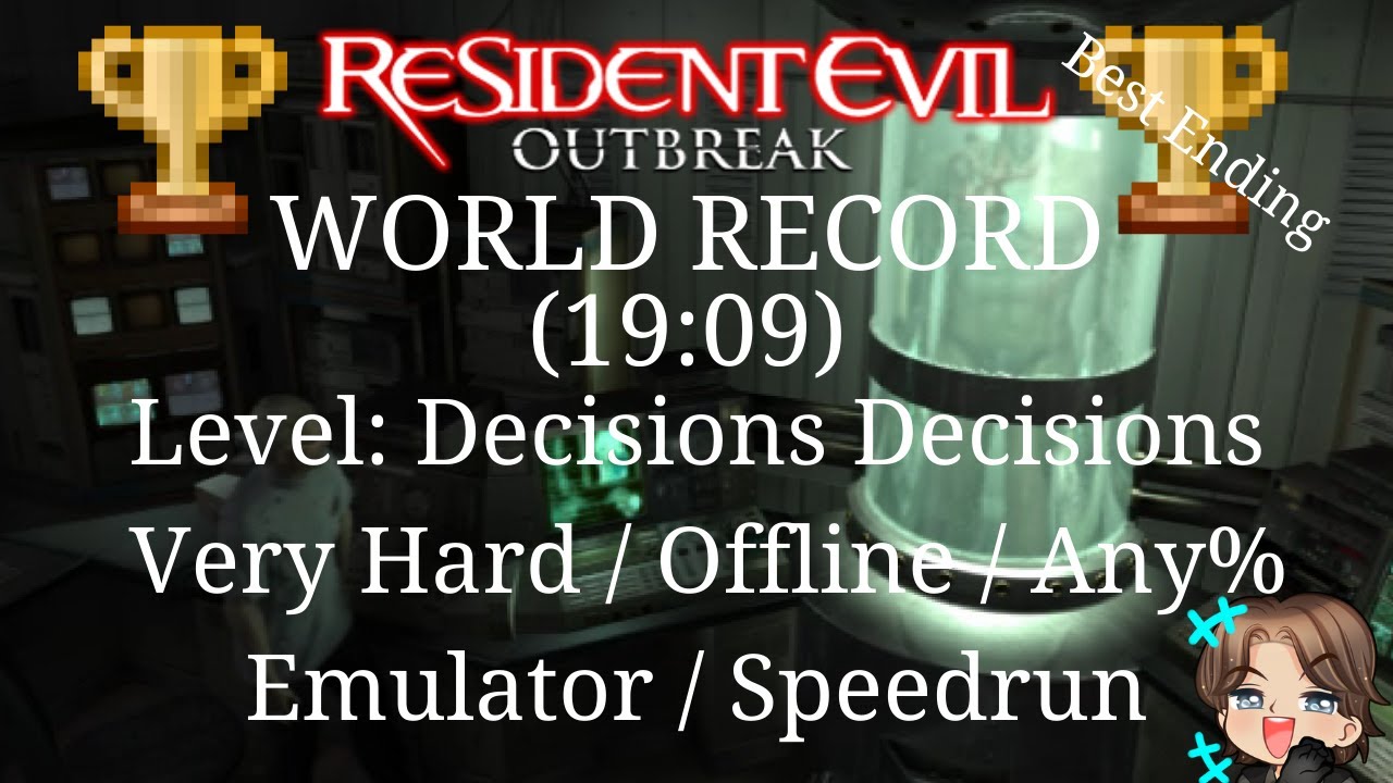 (Old WR) Resident Evil Outbreak File #1 Speedrun of Decisions Decisions Very Hard in 