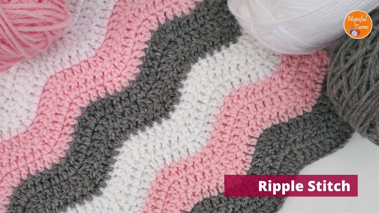 How to Crochet an Easy Chevron Zig- Zag Baby Blanket with Ripple Stitch