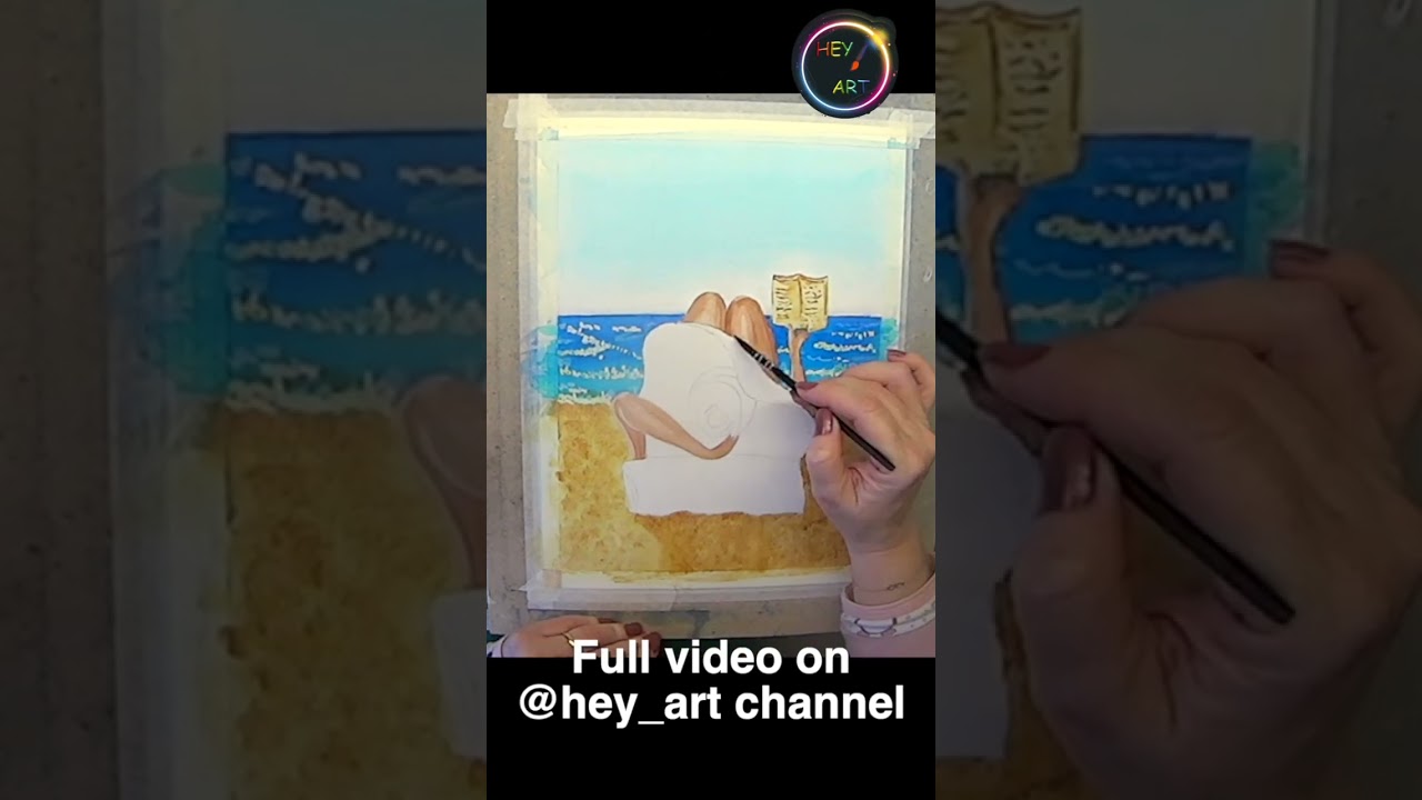 Shorts Step by Step Tutorial with Watercolor Light Effects on the Beach 