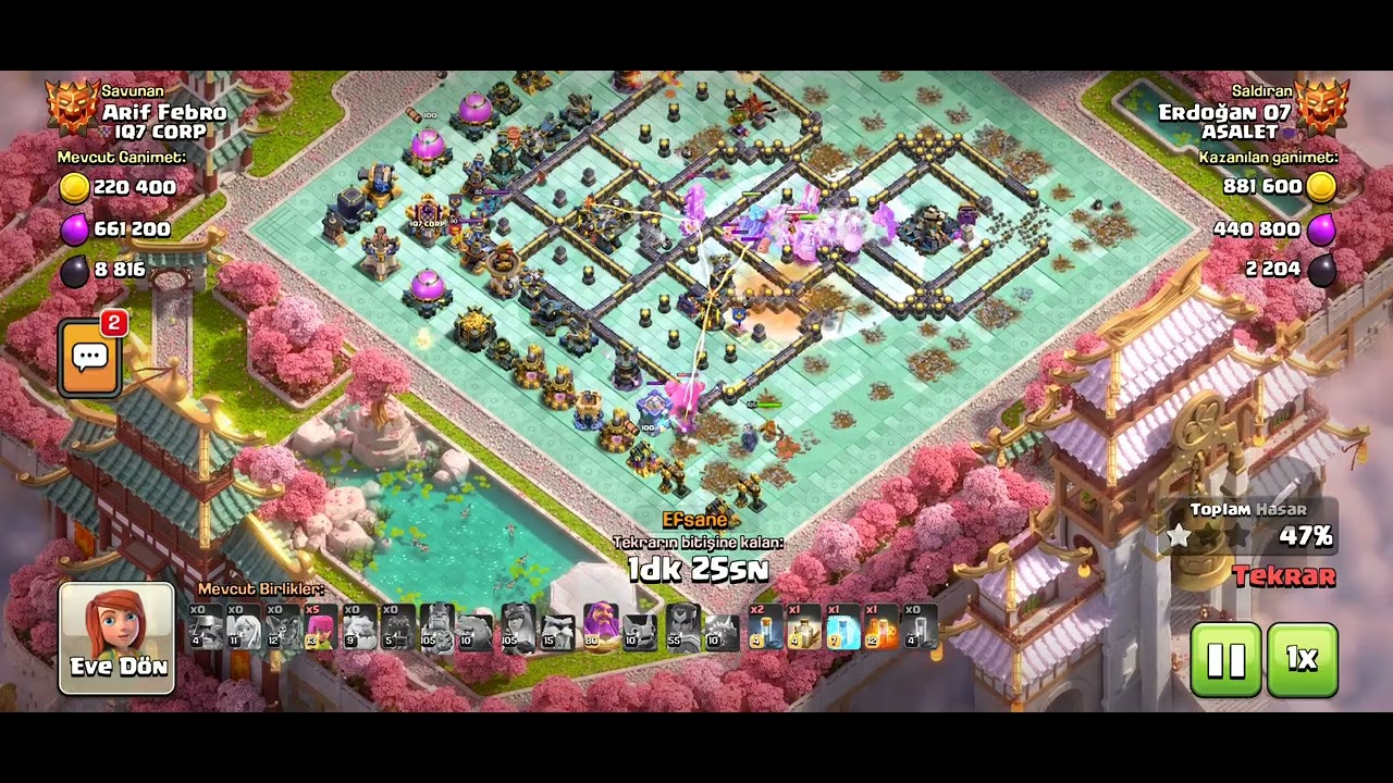 CLASH OF CLANS EFSANE LİG MIZRAKCI SALDIRISI 