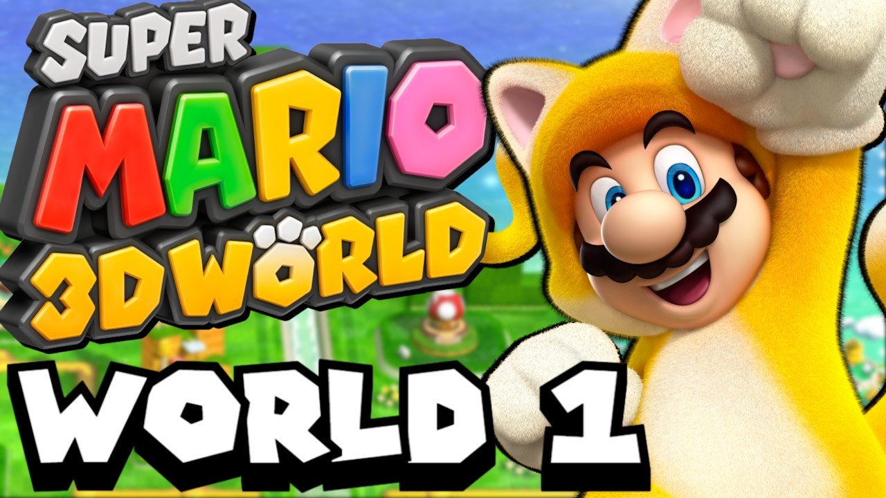 Super Mario 3D World | Мир 1 с Марио - Видео игрового процесса с плюшевой игрушкой Шируэтто