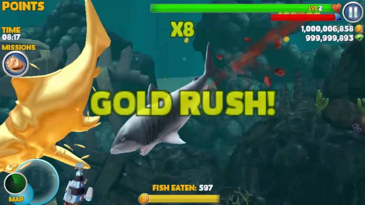 MEGALODON - Hungry Shark Evolution Gold RUSH
