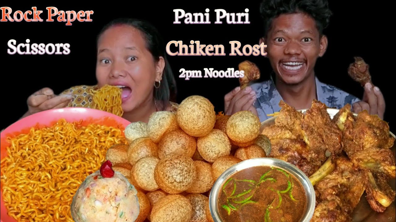 Pani Puri Chiken Rost 2pm Noodles || Rock Paper Scissors ||Funny Video