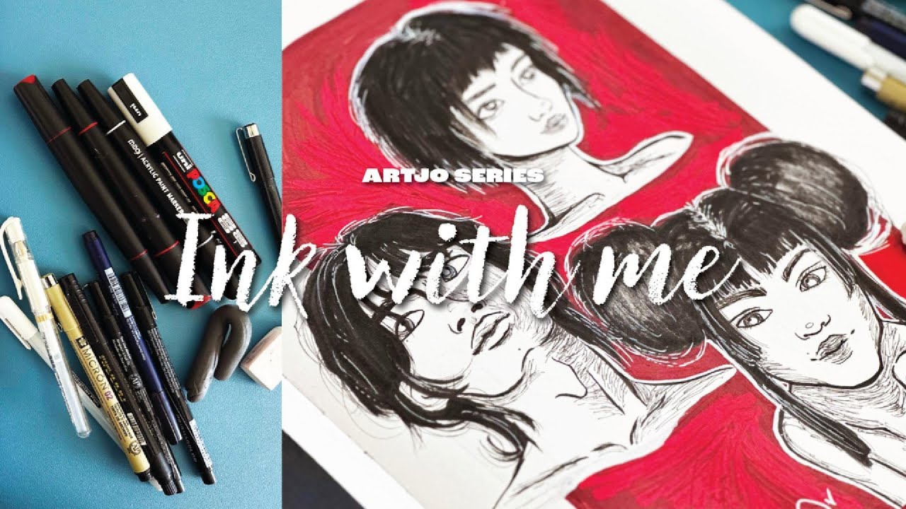 ARTJO - Ink With Me Portrait Sketches