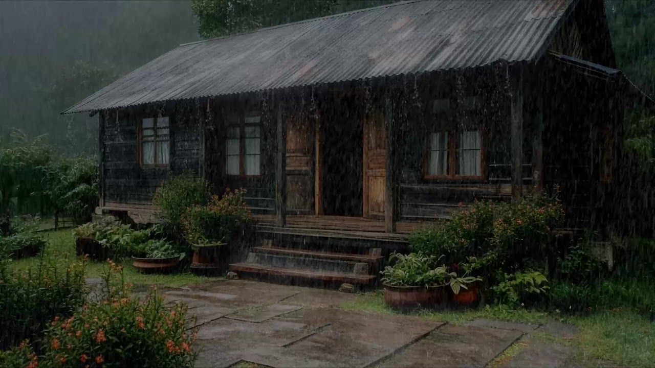 Soothing rain ambience supporting gentle balance improving focus for peaceful sleeping