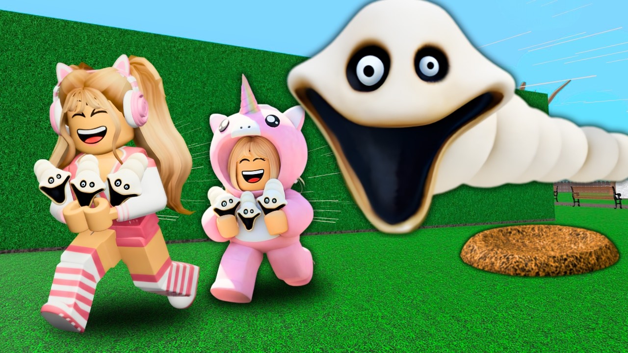 NÓS ROUBAMOS OS FILHOS DA MINHOCA FAMINTA WORM HUNGRY NO ROBLOX!
