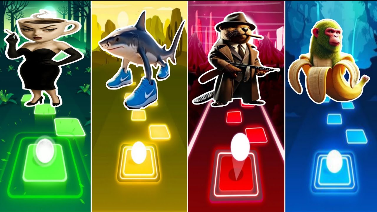 Ballerina Cappuccina VS Speed Shark VS Tralalero Tralala VS Shinpanzeni Bananeni