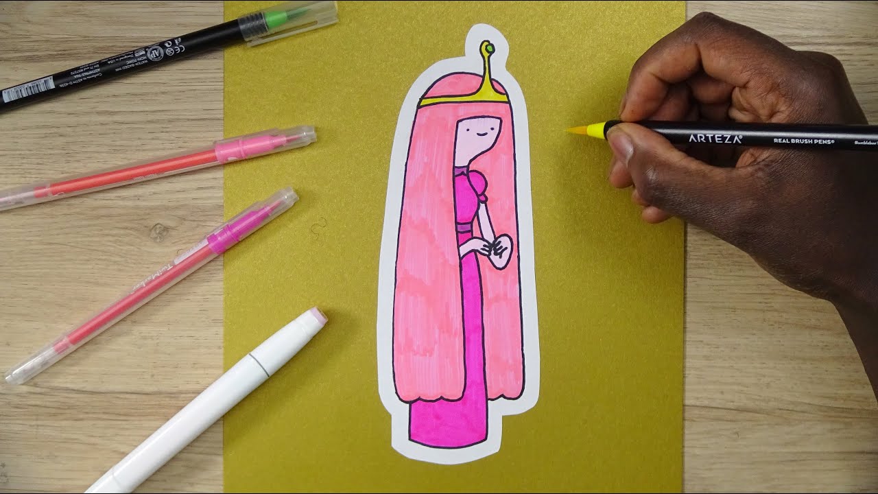 How To Draw PRINCESS BUBBLEGUM | Adventure Time | Step By Step Tutorial | DeMoose Art