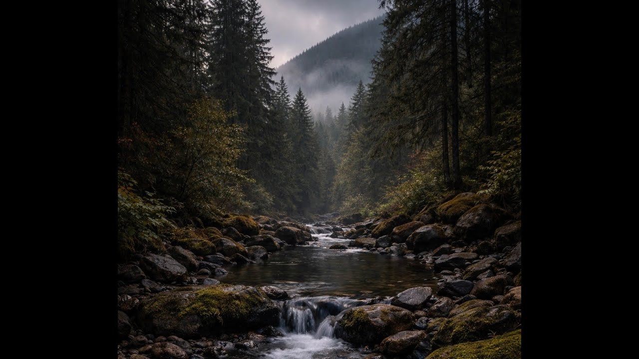 1 Hour - Mountain Stream - White Noise Water Sounds for Relaxation, Sleep, Studying, Meditation