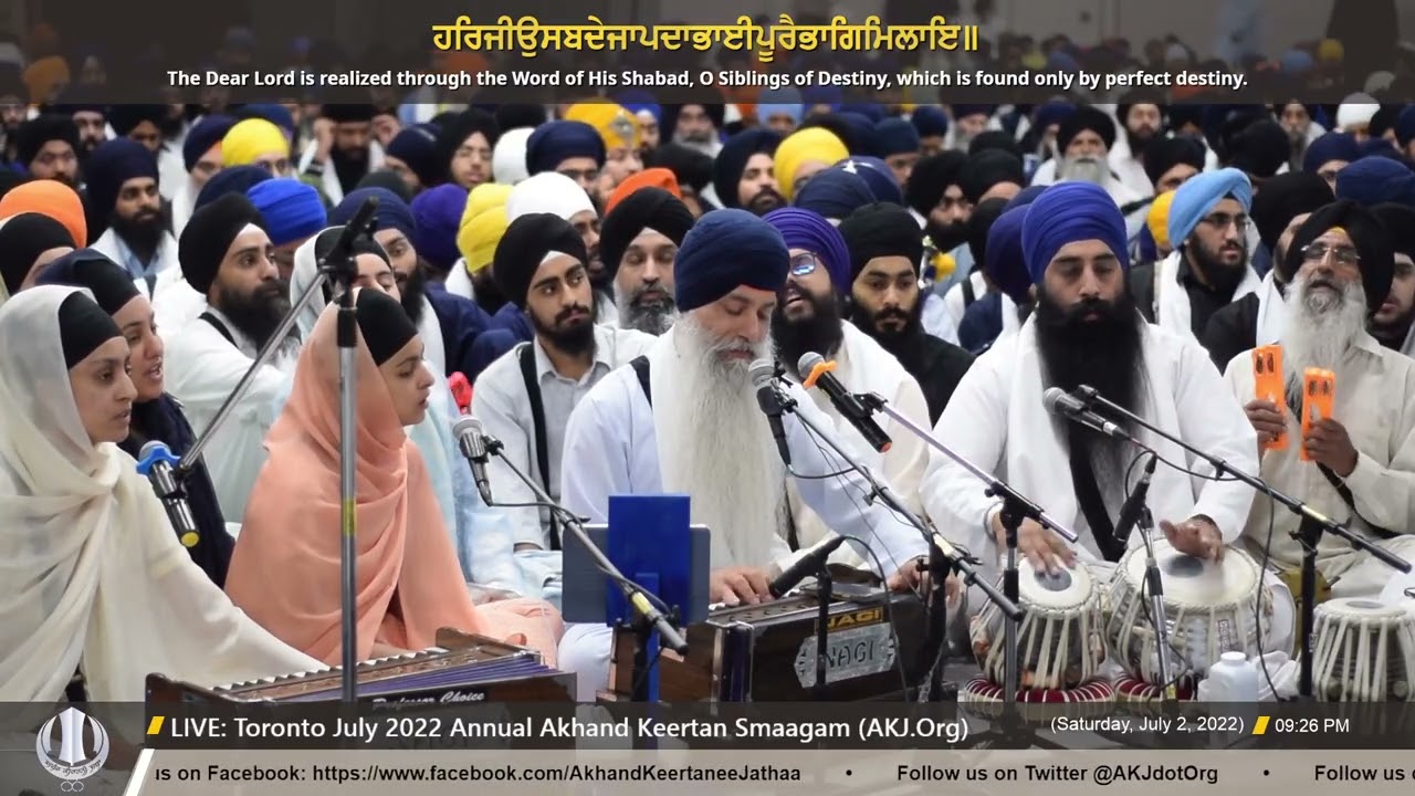 074 Bhai Harpreet Singh Jee Toronto - Saturday PM - Toronto July 2022 Annual Akhand Keertan Smaagam