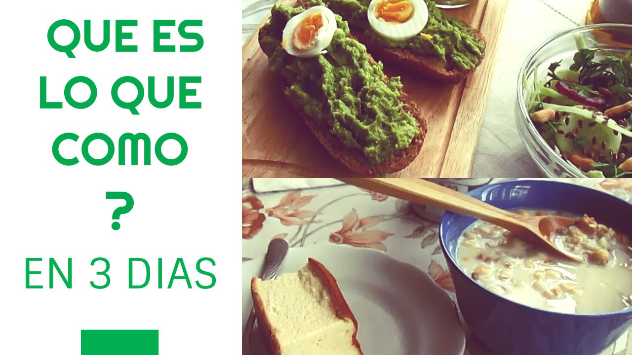LO QUE COMO EN TRES DIAS  ||  MI MENU SALUDABLE