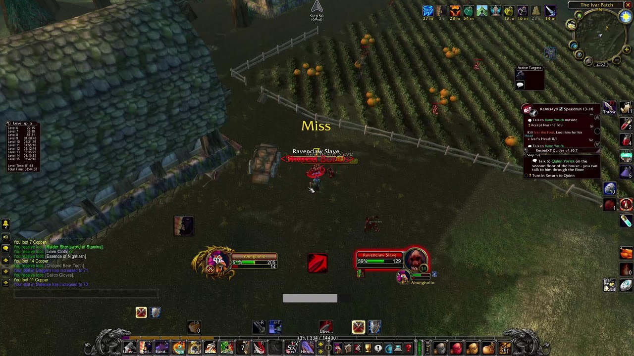 WOW CLASSIC HC WARRIOR SPEED RUN 1-60 PRACTICE