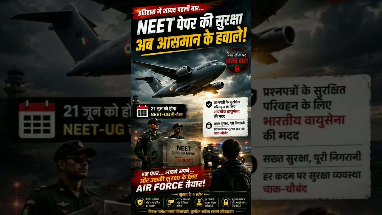 NEET Re-Exam 2026: Air Force Helicopter Delivers NEET Papers | NTA's Big Anti-Leak Move #neet #neet